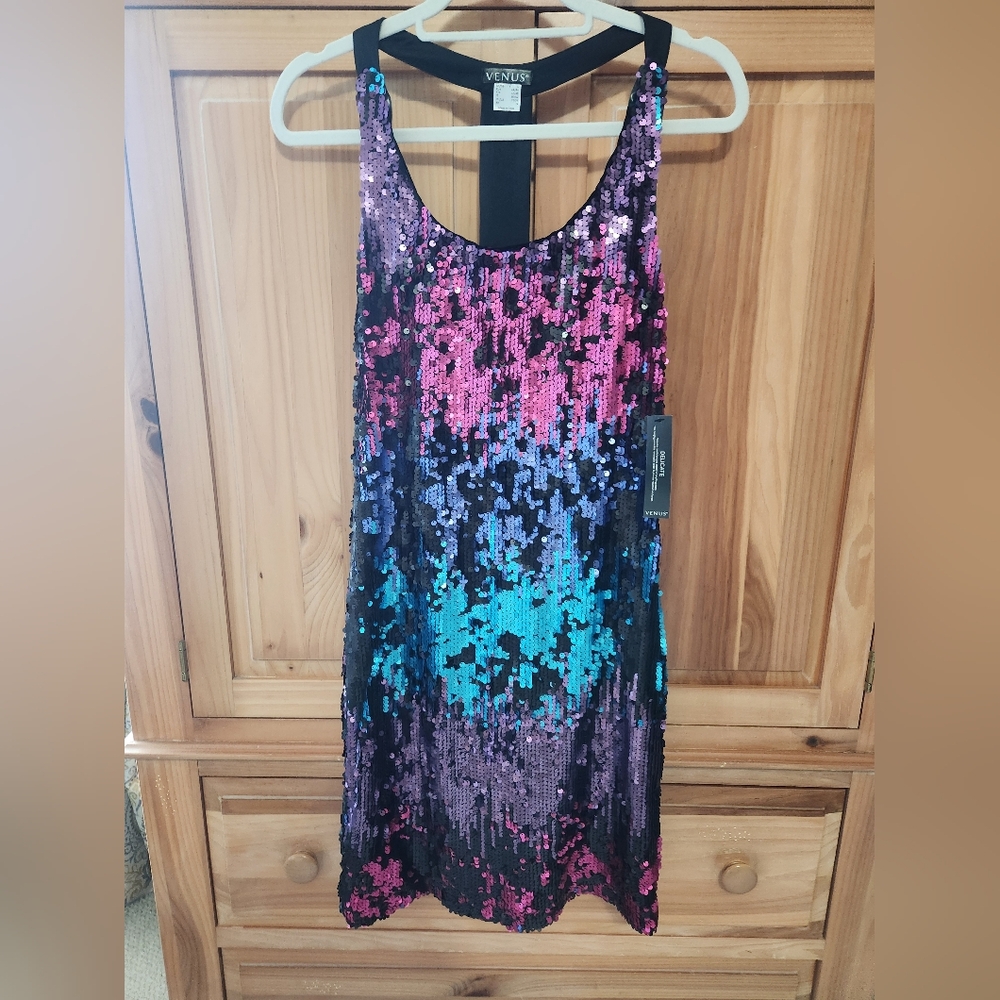 NWT Venus Mini Sleeveless Racerback Sequins